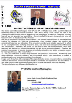 April District 11-E1 Newsletter